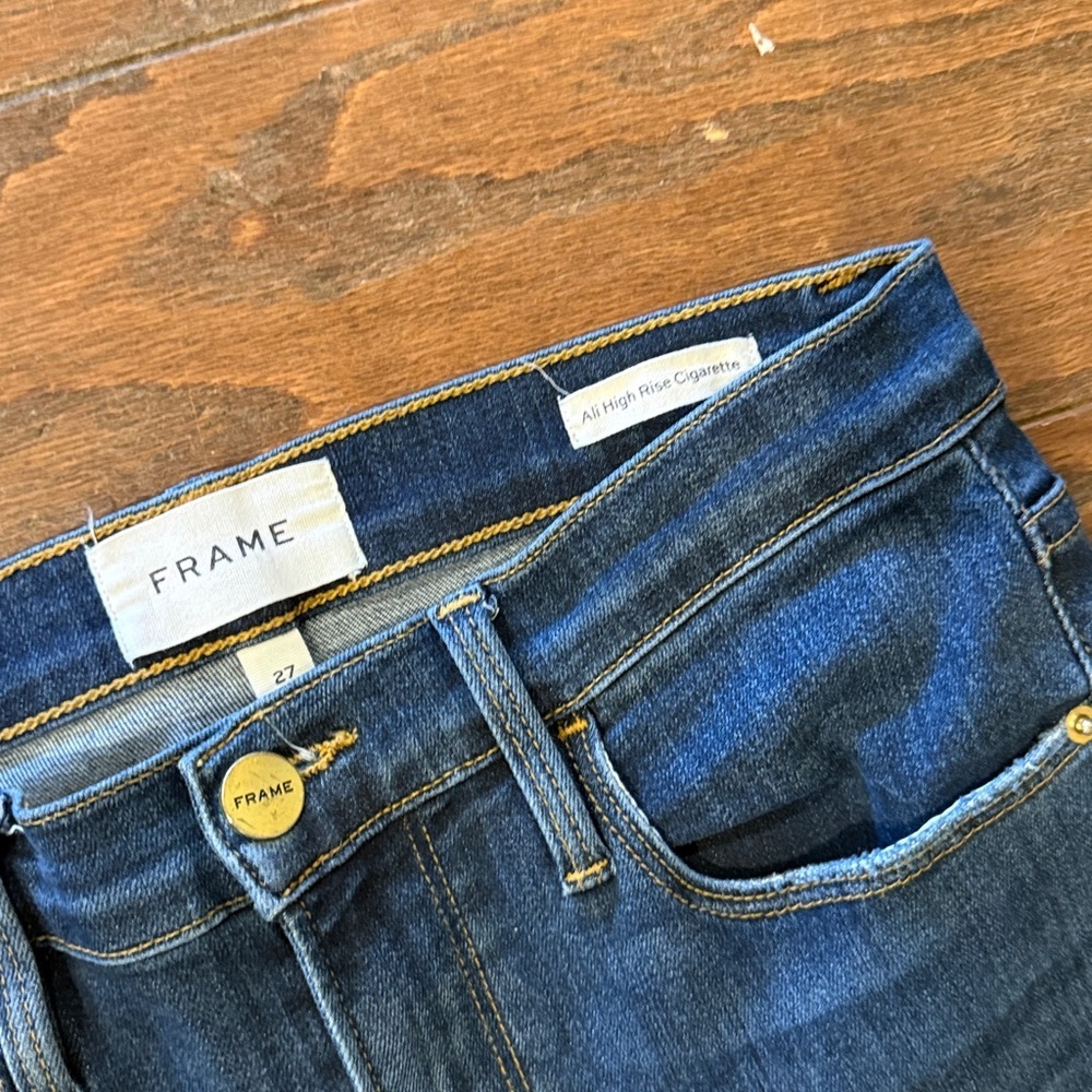 Frame Ali high rise cigarette jeans, size 27 - Picture 5 of 8